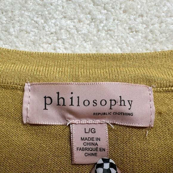Philosophy: Golden Yellow Lightweight Sweater - Picture 4 of 8
